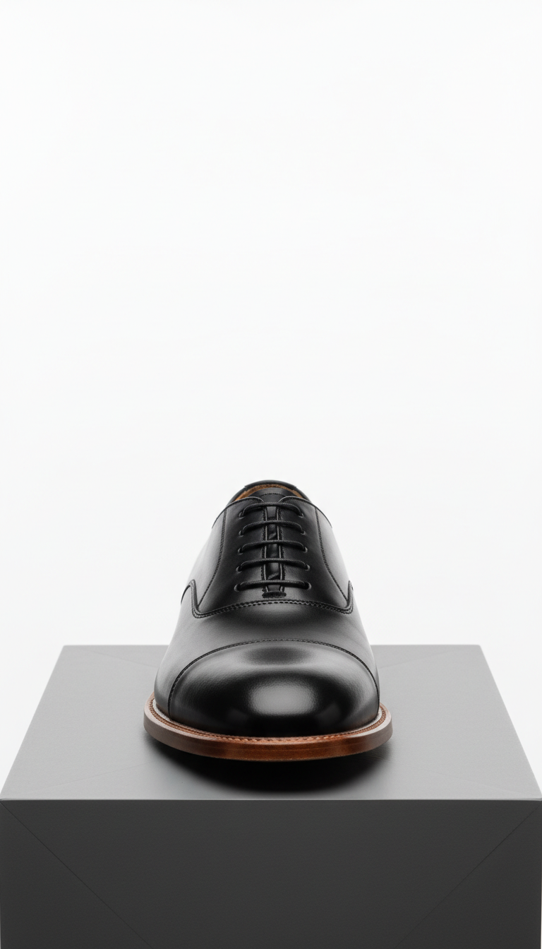 Obsidian Cap-Toe Leather Derby