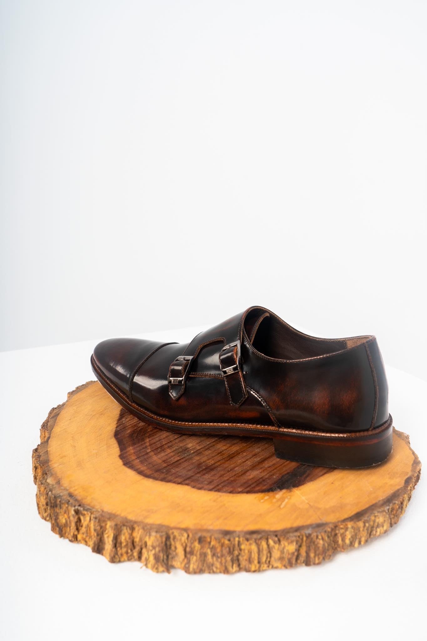 The Cladyon Monk Strap  brown